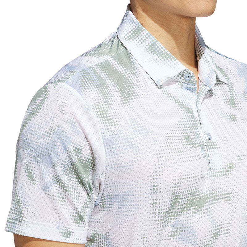 ADIDAS Ultimate365 Printed Mesh Men's Polo (White)