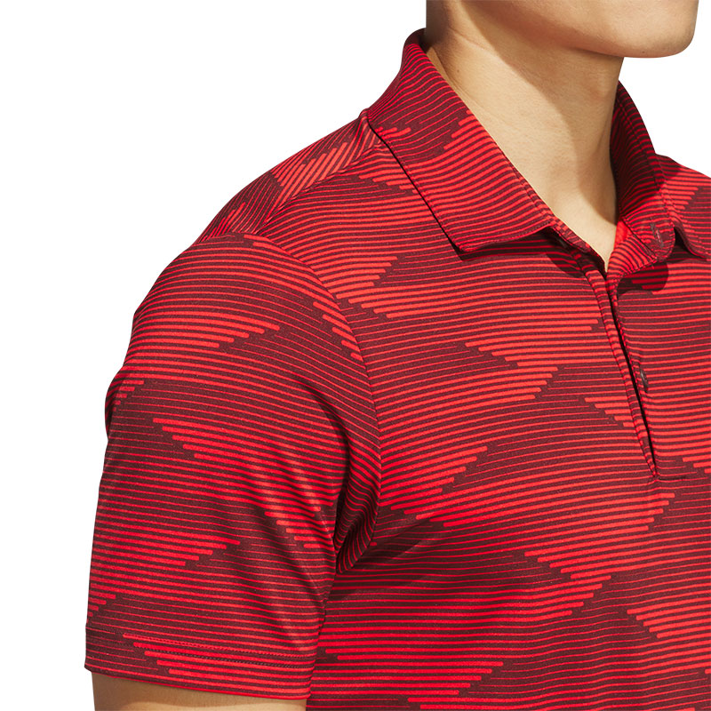ADIDAS Ultimate365 Speed Stripe Men's Polo (Ruby)