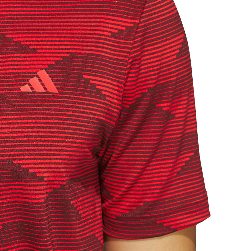 ADIDAS Ultimate365 Speed Stripe Men's Polo (Ruby)