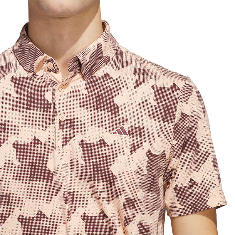 ADIDAS Go-To Printed Men's Polo (Coral)