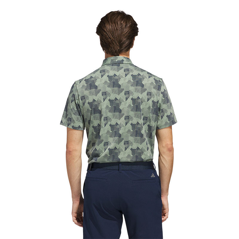 ADIDAS Go-To Printed Men's Polo (Green)