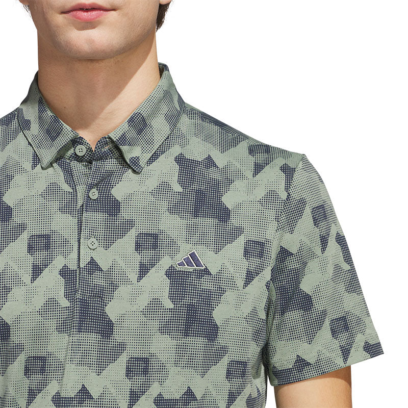 ADIDAS Go-To Printed Men's Polo (Green)