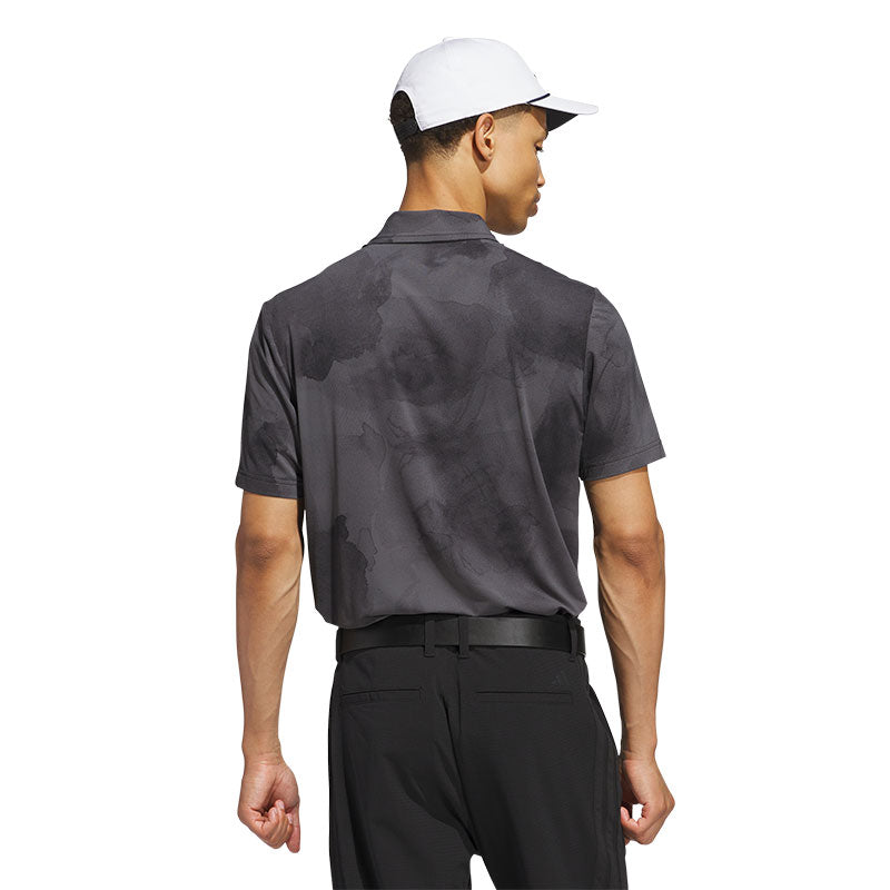 ADIDAS Ultimate365 Printed Cool Feeling Tour Men's Polo (Black/Grey)