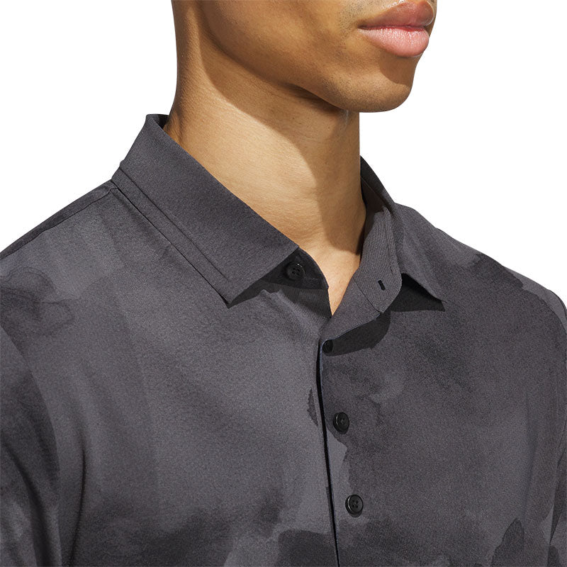 ADIDAS Ultimate365 Printed Cool Feeling Tour Men's Polo (Black/Grey)