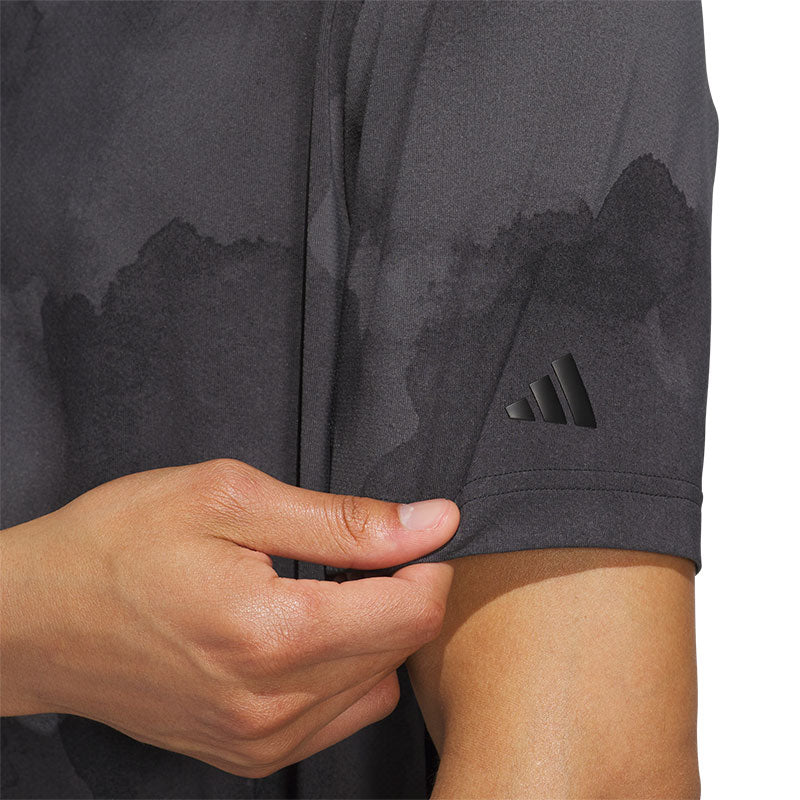 ADIDAS Ultimate365 Printed Cool Feeling Tour Men's Polo (Black/Grey)
