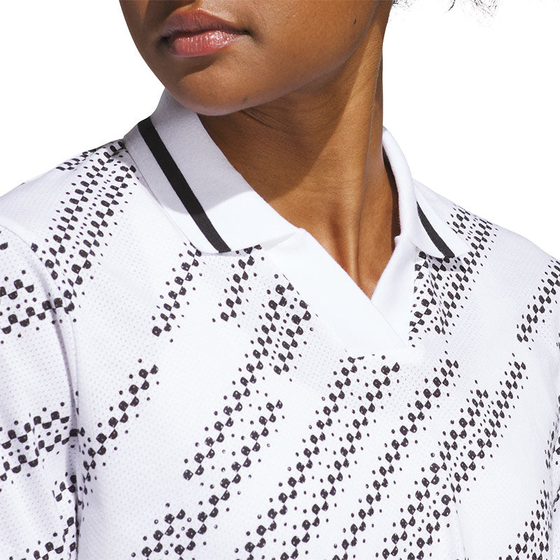 ADIDAS Go-To Printed Women's Polo (White)
