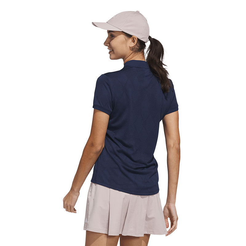 ADIDAS Ultimate365 Diamond Jacquard Women's Polo (Navy)