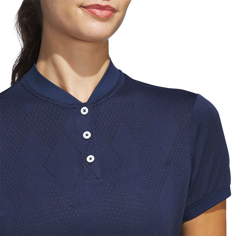 ADIDAS Ultimate365 Diamond Jacquard Women's Polo (Navy)
