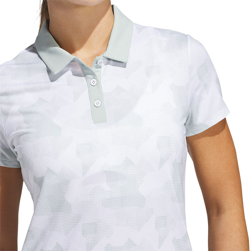 ADIDAS Ultimate365 Printed Women's Polo (Silver)