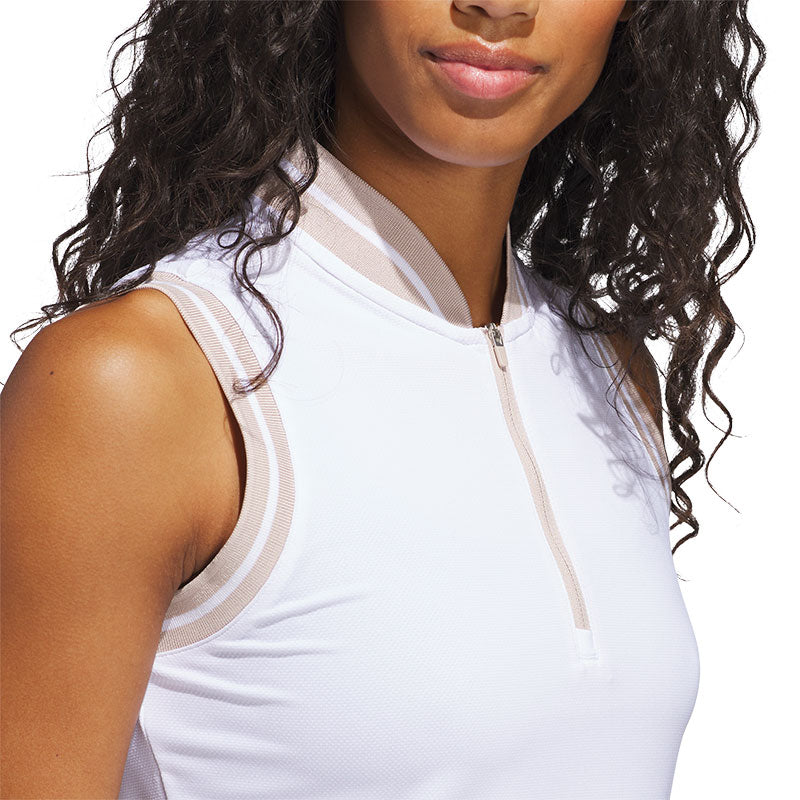 ADIDAS Ultimate365 Women's Zip Polo (White)