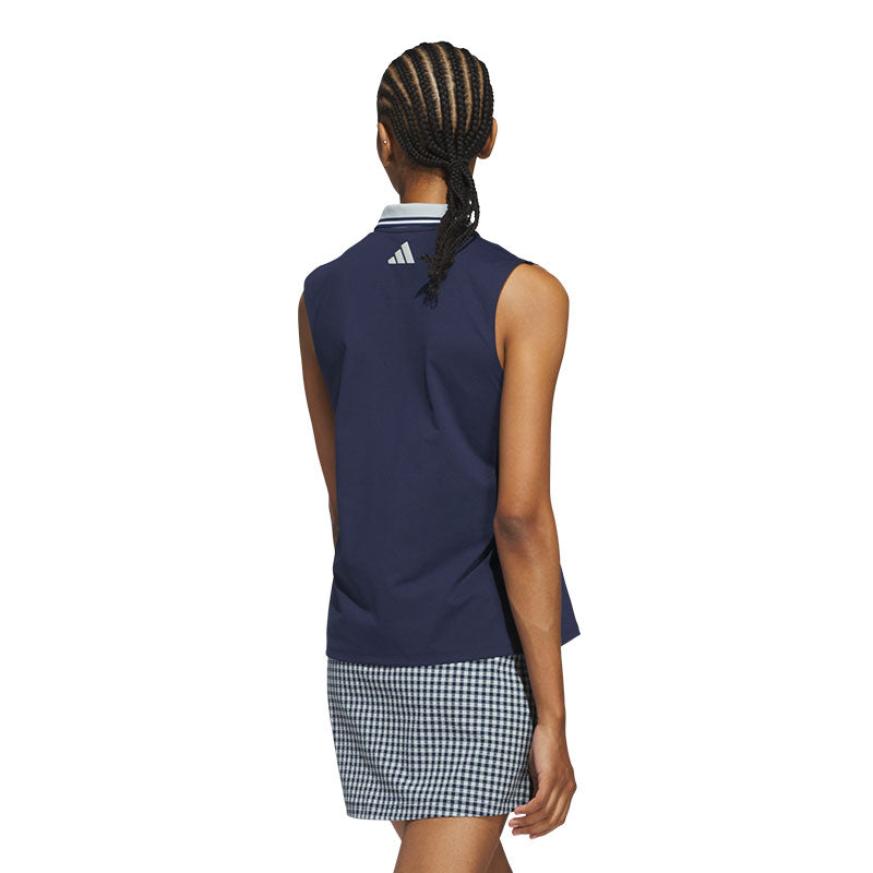 ADIDAS Beyond Twistknit Women's Sleeveless Polo (Navy)