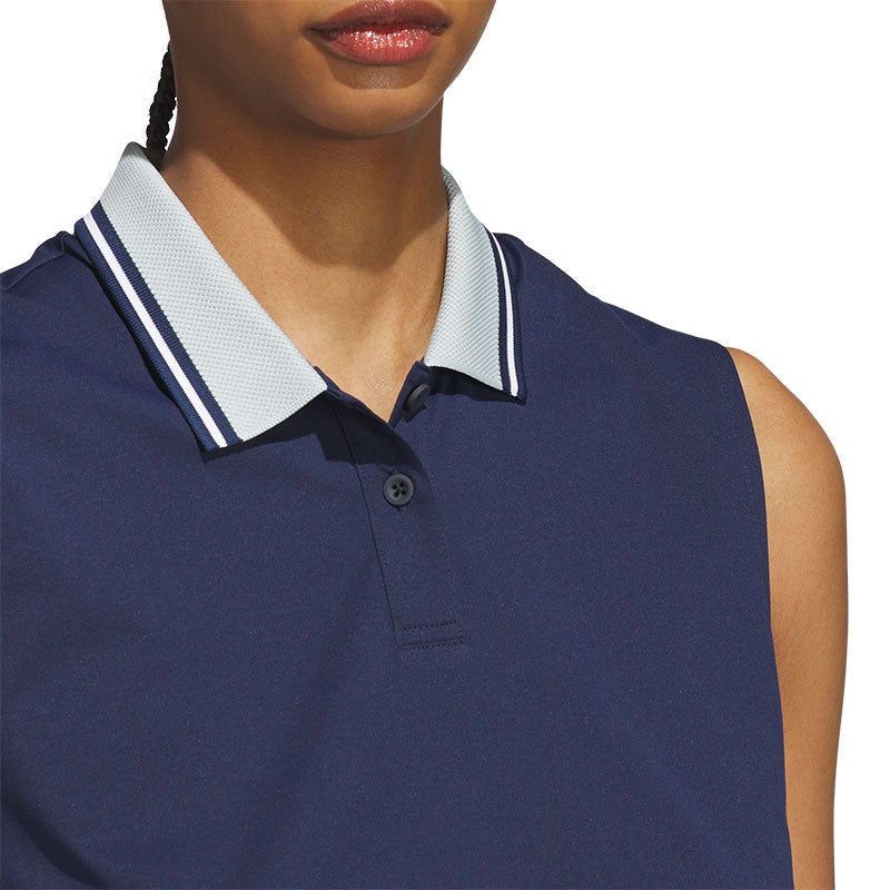 ADIDAS Beyond Twistknit Women's Sleeveless Polo (Navy)