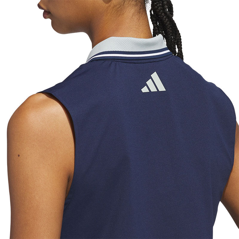 ADIDAS Beyond Twistknit Women's Sleeveless Polo (Navy)