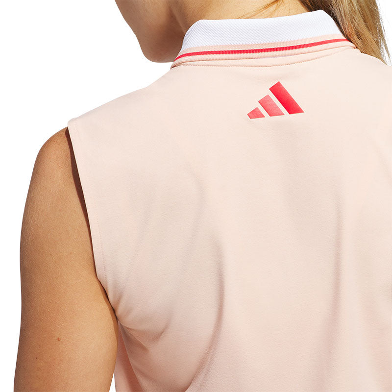 ADIDAS Beyond Twistknit Women's Sleeveless Polo (Coral)