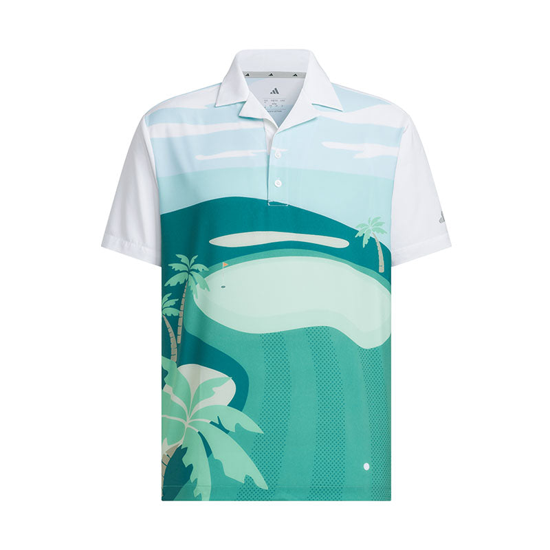 ADIDAS PG Allover Print Men's Polo (White)