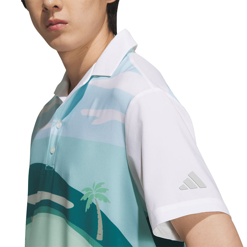 ADIDAS PG Allover Print Men's Polo (White)