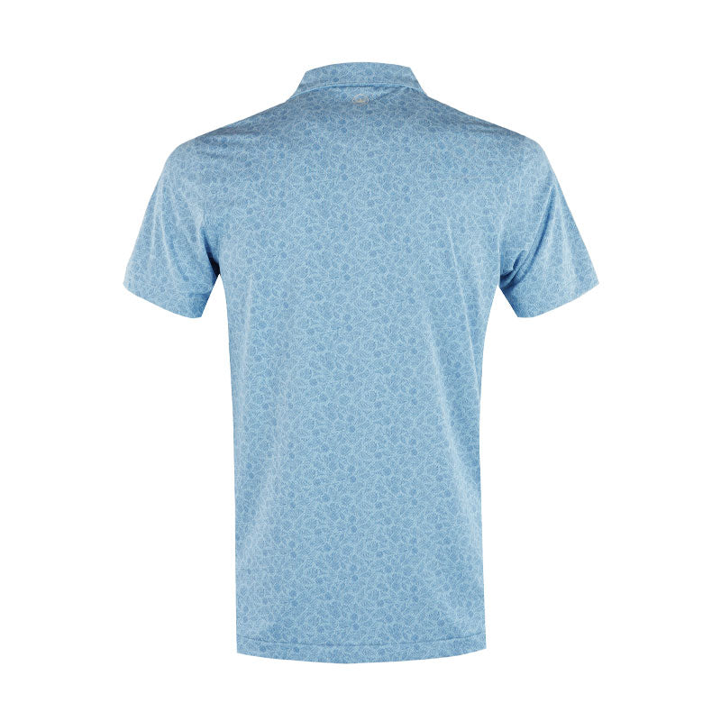 PETER MILLAR Botanical Men's Jersey Polo (Blue Forest)