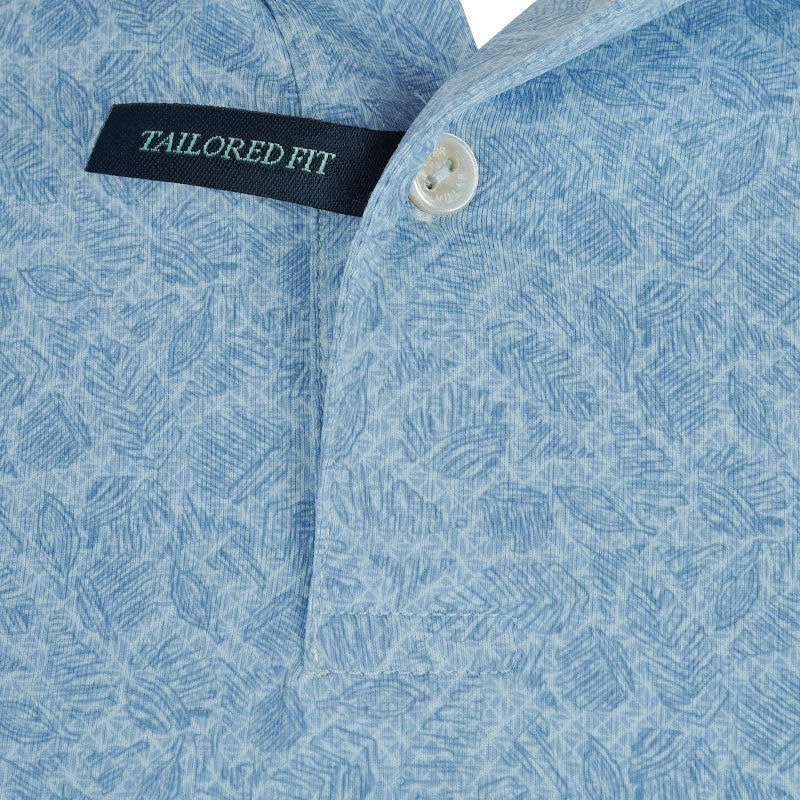 PETER MILLAR Botanical Men's Jersey Polo (Blue Forest)