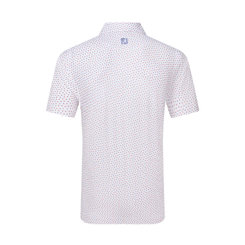 FOOTJOY Bounce Lisle Men's Polo (White/Red)