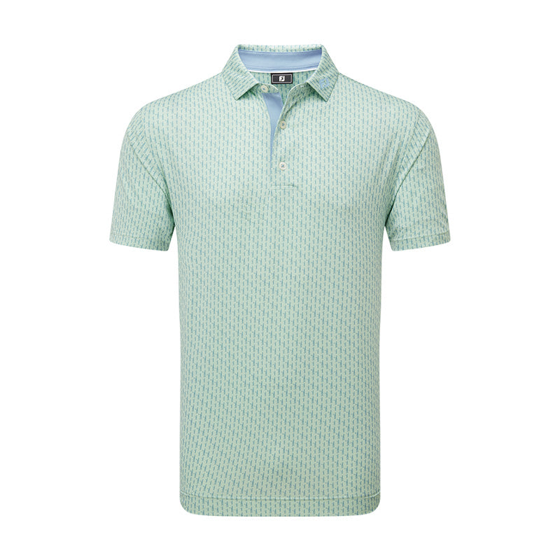 FOOTJOY Figure Print Lisle Men's Polo (Green)