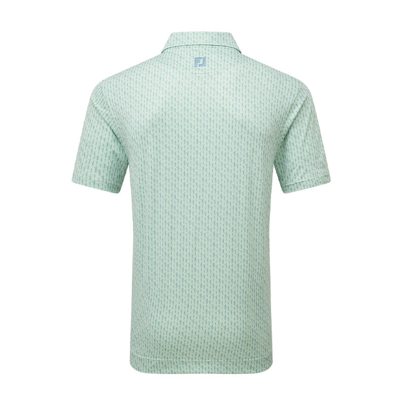 FOOTJOY Figure Print Lisle Men's Polo (Green)