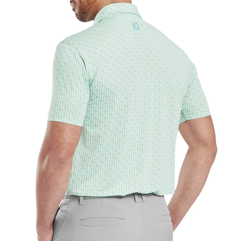 FOOTJOY Figure Print Lisle Men's Polo (Green)