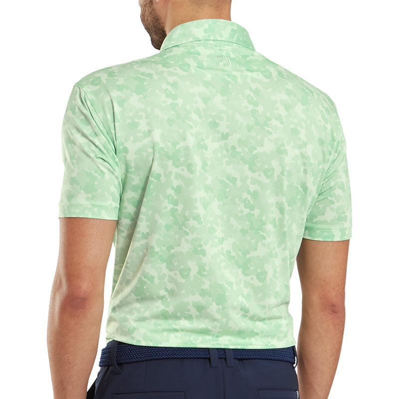 FOOTJOY Leaf Camo Lisle Men's Polo (Green)