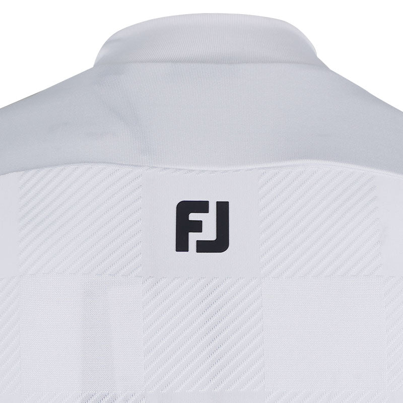 FOOTJOY Checkered Jacquard Men's Mock Shirt (White)
