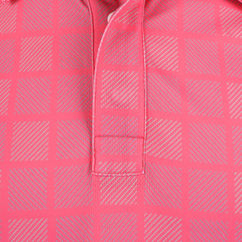 FOOTJOY Japan Checkered Snap Button Men's Polo (Pink)