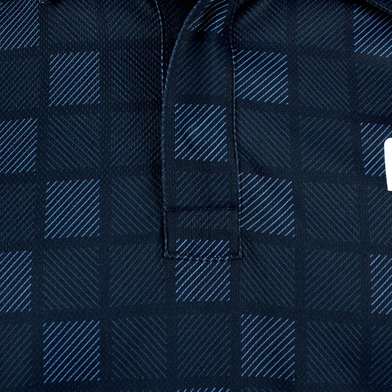 FOOTJOY Japan Checkered Snap Button Men's Polo (Navy)