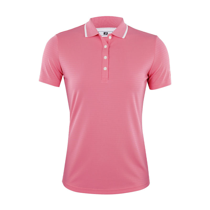 FOOTJOY Tipped Collar Women's Polo (Pink)