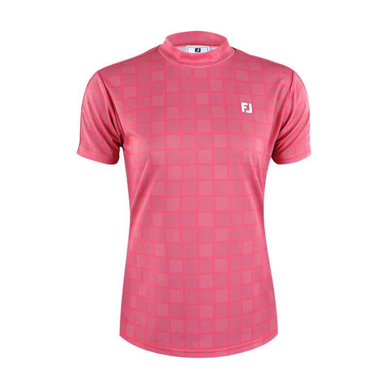 FOOTJOY Japan Checkered Women's Mock Shirt (Pink)