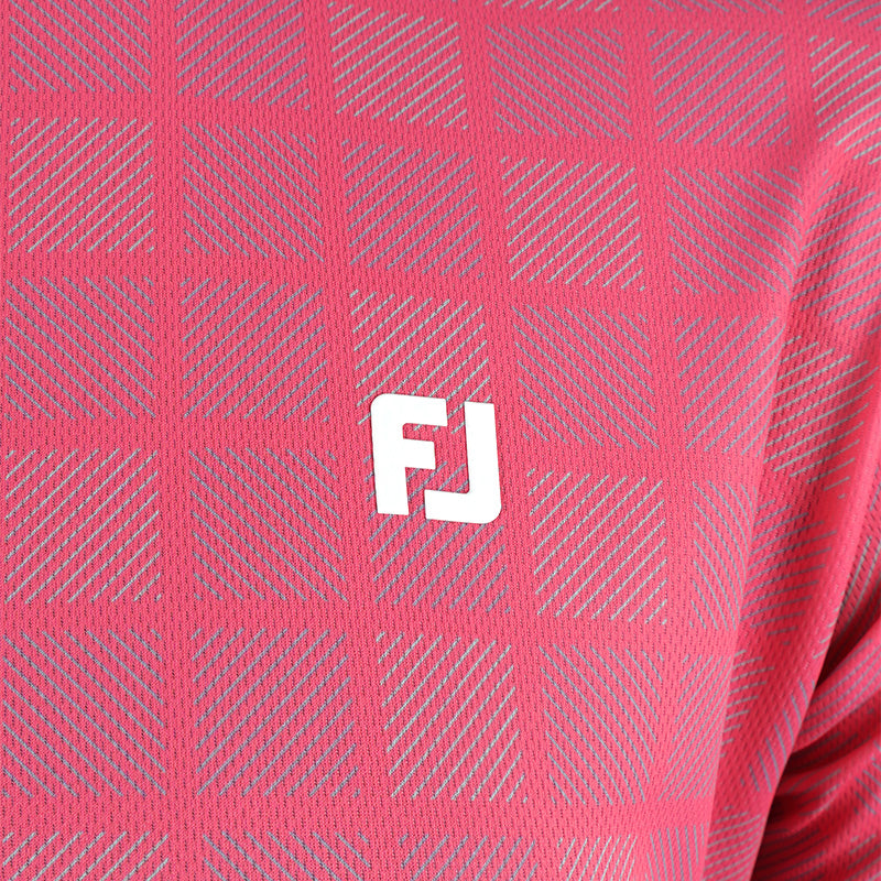 FOOTJOY Japan Checkered Women's Mock Shirt (Pink)