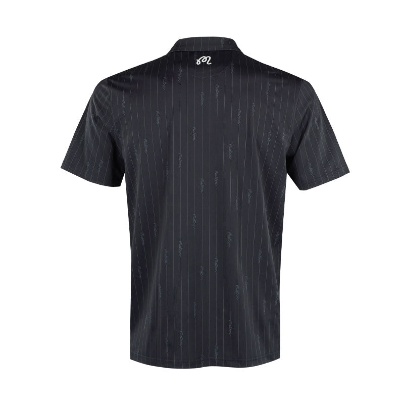MALBON GOLF Evergreen Performance Pique Men's Polo (Black)