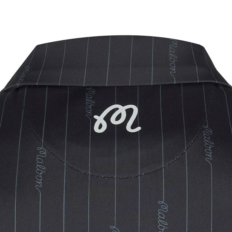 MALBON GOLF Evergreen Performance Pique Men's Polo (Black)