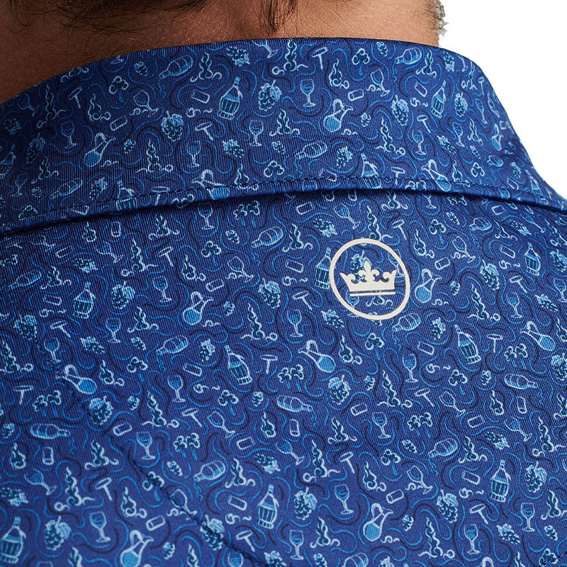 PETER MILLAR Wine Country Men's Performance Jersey Polo (Sport Navy)