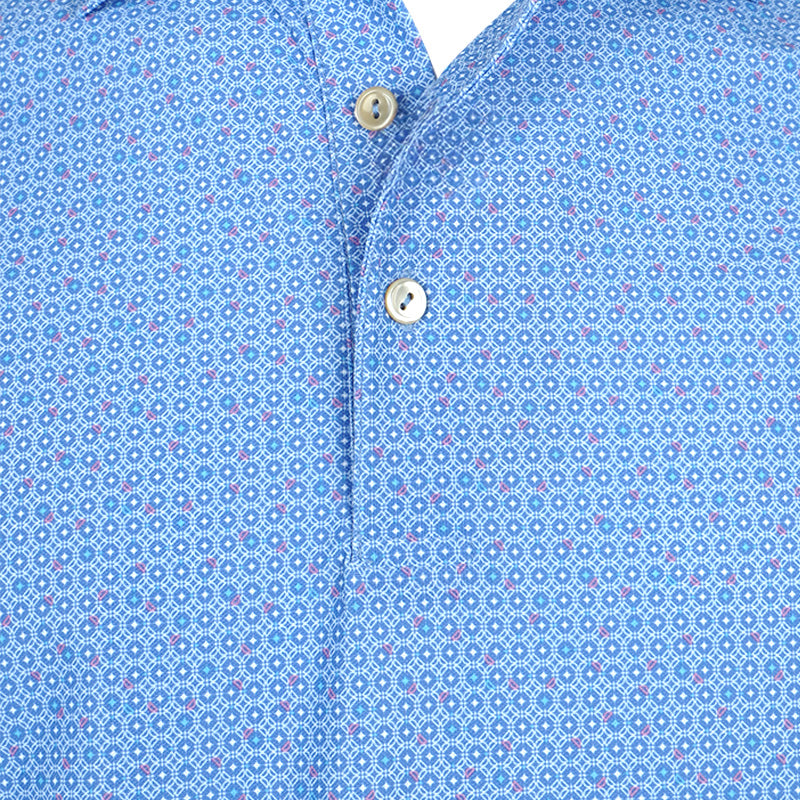 PETER MILLAR Casa Nova Mesh Performance Mesh Polo (Blue Sea)