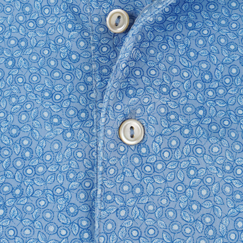 PETER MILLAR Bristol Floral Men's Polo (Blue Fade)