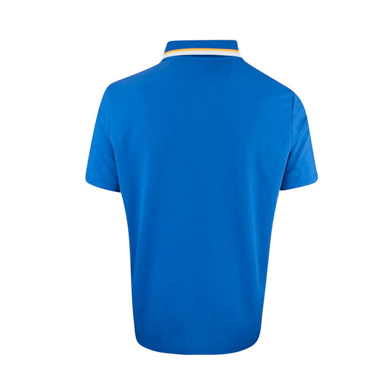 MALBON GOLF Grasse Men's Pique Polo (Blue)