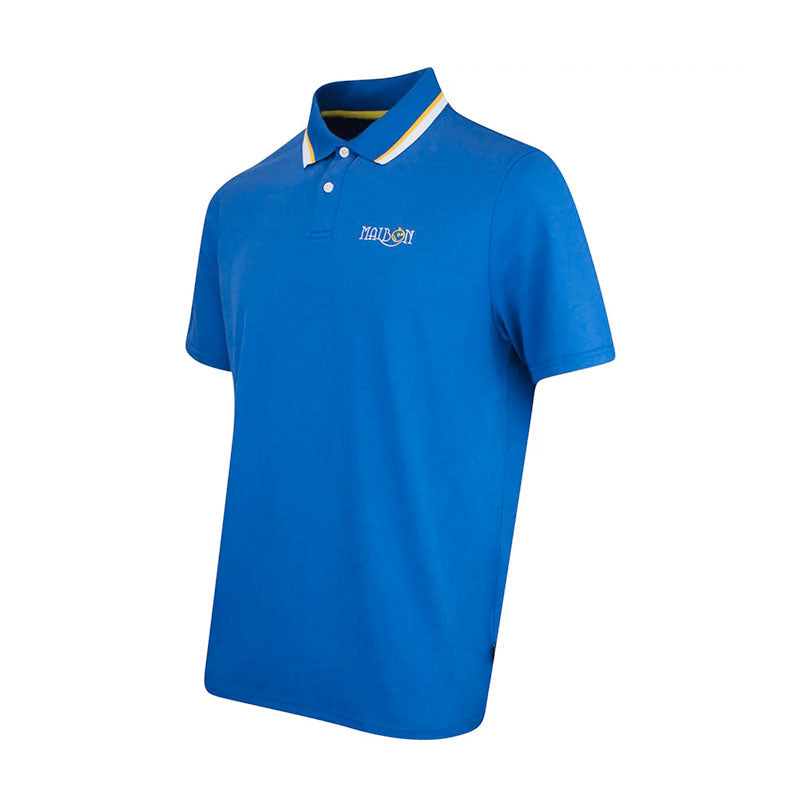 MALBON GOLF Grasse Men's Pique Polo (Blue)