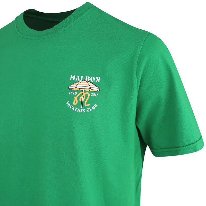 MALBON GOLF Vacation Club Men's T-Shirt (Kelly Green)
