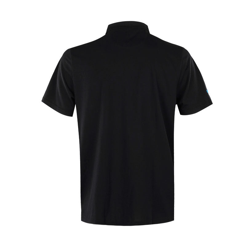 MALBON GOLF Swing Oil Men's Performance Pique Polo (Black)