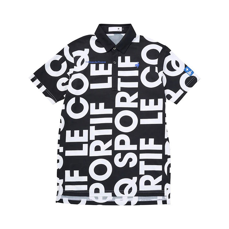 LE COQ SPORTIF GOLF Multi-Colour Logo Men's Polo (Black)