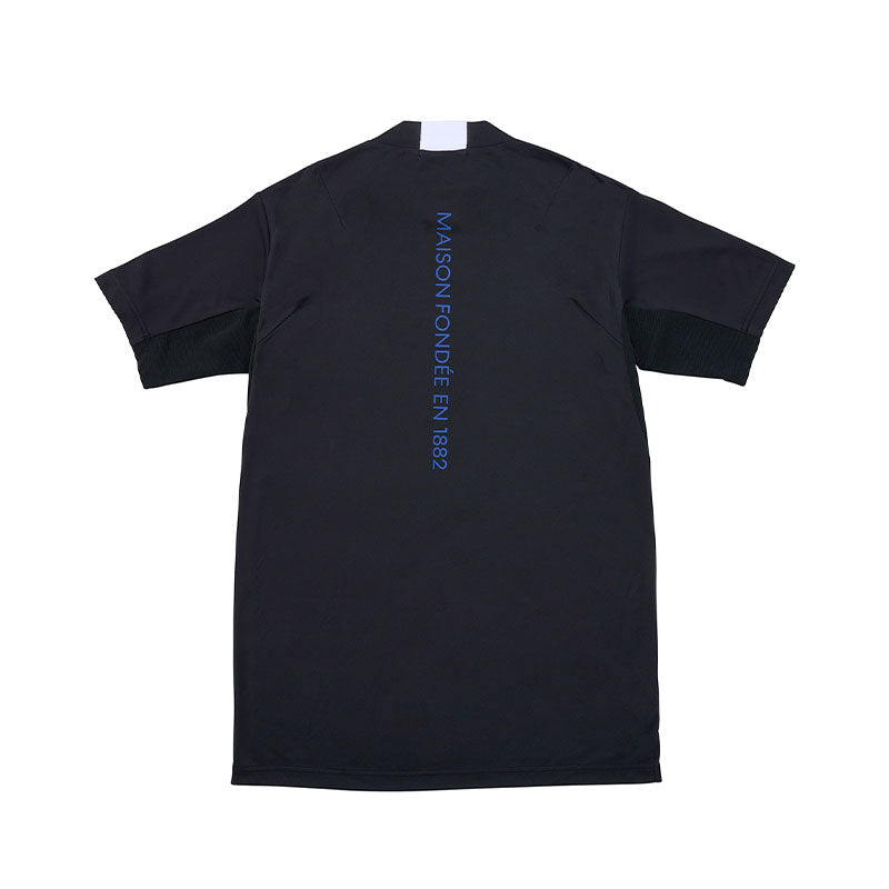 LE COQ SPORTIF GOLF Color Block Pattern Men's Mock Shirt (Black)