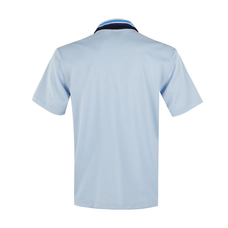 WAAC Color Block Palm Tree Men's Polo (Light Blue)