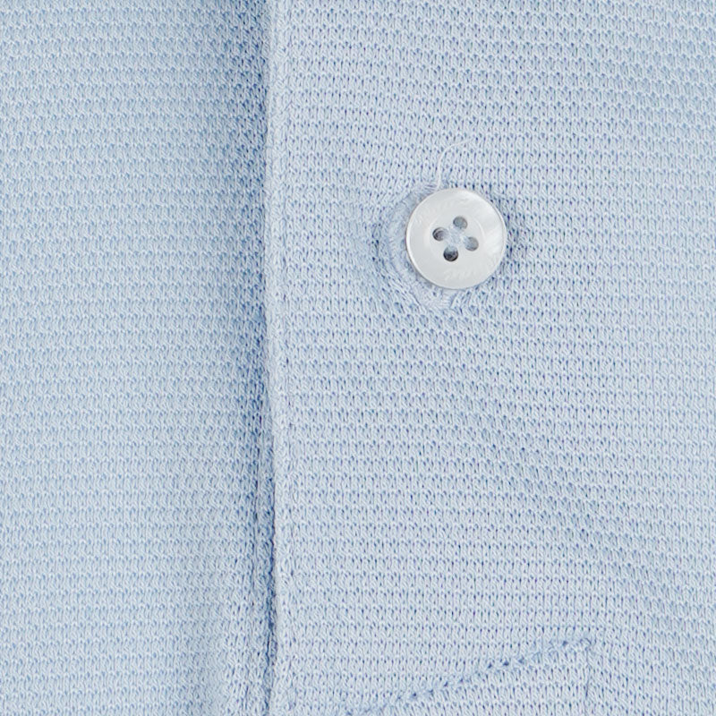 WAAC Color Block Palm Tree Men's Polo (Light Blue)