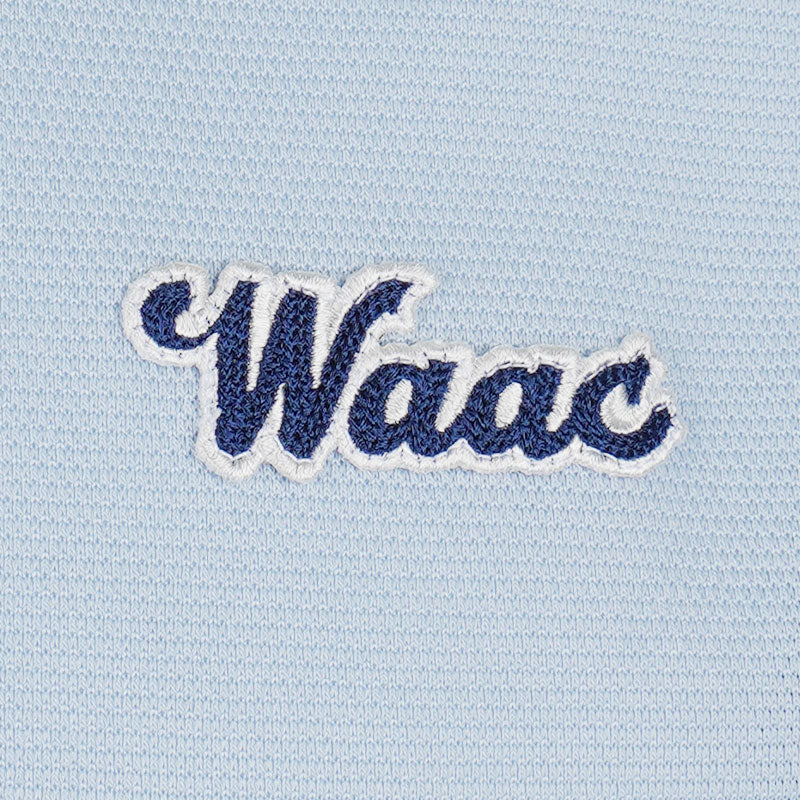 WAAC Color Block Palm Tree Men's Polo (Light Blue)