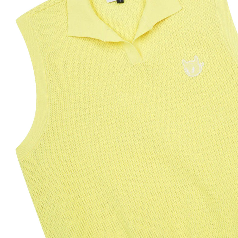 WAAC Women Mesh Polo Knit Vest (Yellow)