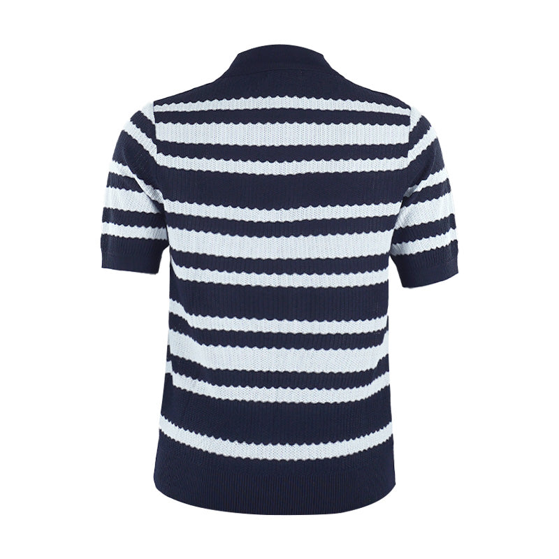 WAAC Multi Stripes Women's Knit Polo (Navy)