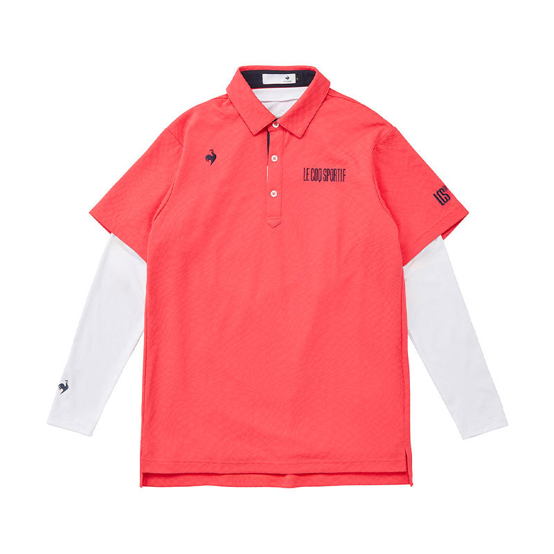 LE COQ SPORTIF GOLF Men's Shirt With Innerwear Set (Pink)